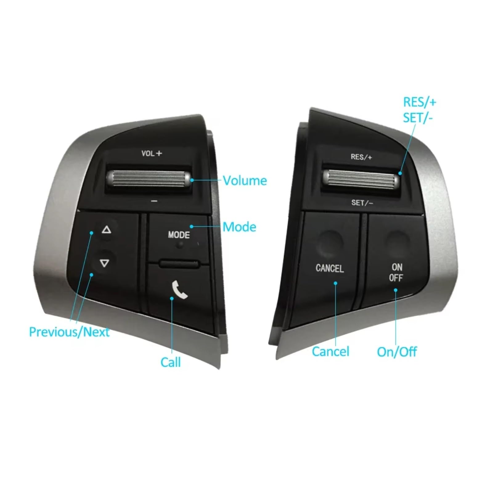 Pulsanti Volante Universali Auto Compatibile Con C&evrolet Per S10 Interruttore Controllo Velocità Dell'auto Volante Volume Audio Pulsante Multimediale Accessori 7P ON OFF ON