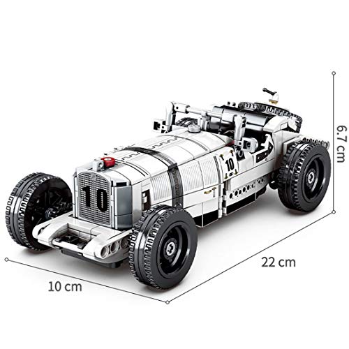 MAJOZ0 Technic Auto Bauspiel – Retro klassische Autos zum Ziehen – 492 Teile Bausteine kompatibel mit Lego Technic – Bild 6