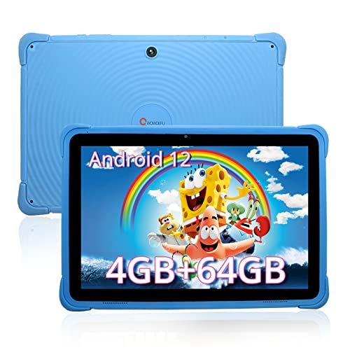 CWOWDEFU Kinder Tablet 10 Zoll, Android 12 Kinder Tablet mit 5G WiFi+ AX WiFi6, 4GB RAM+64GB ROM,1280 * 800 HD Display,6000 mAh,Kindersicherung,5+8MP Kamera,Bluetooth5.0, Stylus Pen(Blau)