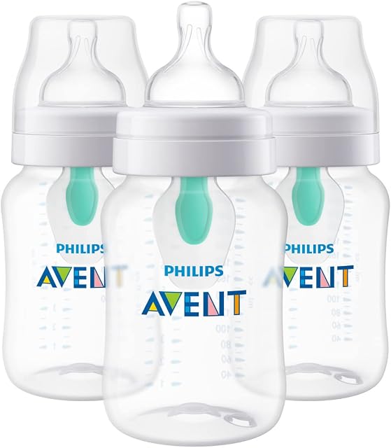 Biberon anti-colique Philips Avent avec ventilation AirFree, 9 oz, paquet de 3, SCY703/03