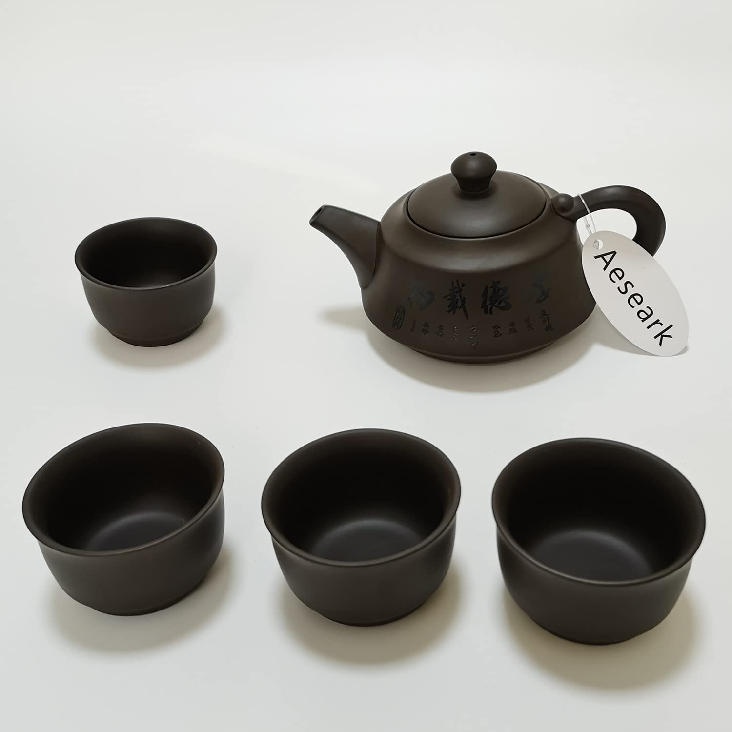 Juego de té Chino - Juego de té de cerámica de Kung fu Chino, Tetera, Taza de té, Ceremonia del té, Regalo ()