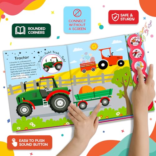 Image of Noisy Vehicles Sound Book, Press & Listen, Interactive Children's Book with Sound Buttons