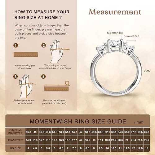 Moissanite Engagement Rings : Eternity Promise Ring 18K White Gold Plated S925 Sterling Silver Wedding Bands Bridal Rings Jewelry for Women Round Cut D Color VVS1 Clarity4