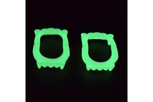 Vampire Teeth Fangs Glow in The Dark Plastic Fake vampire teeth Kids Sharp Teeth