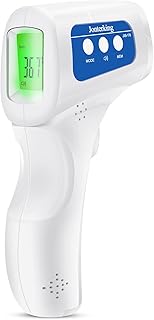 Thermometer, Forehead ThermometerNon Touch Digital Medical Thermometer for Adult and Kids, Infrared Accurate Instant Digital Display, 3 Color LCD Backlight,High Temperature Alarm