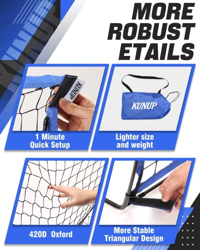 Kunup Kids Soccer Goals For Backyard, 5 X 3Ft Set Of 2 Portable Soccer Nets For For Backyard Folding Outdoor Soccer Practice Goals With Carrying Bag #TOP2