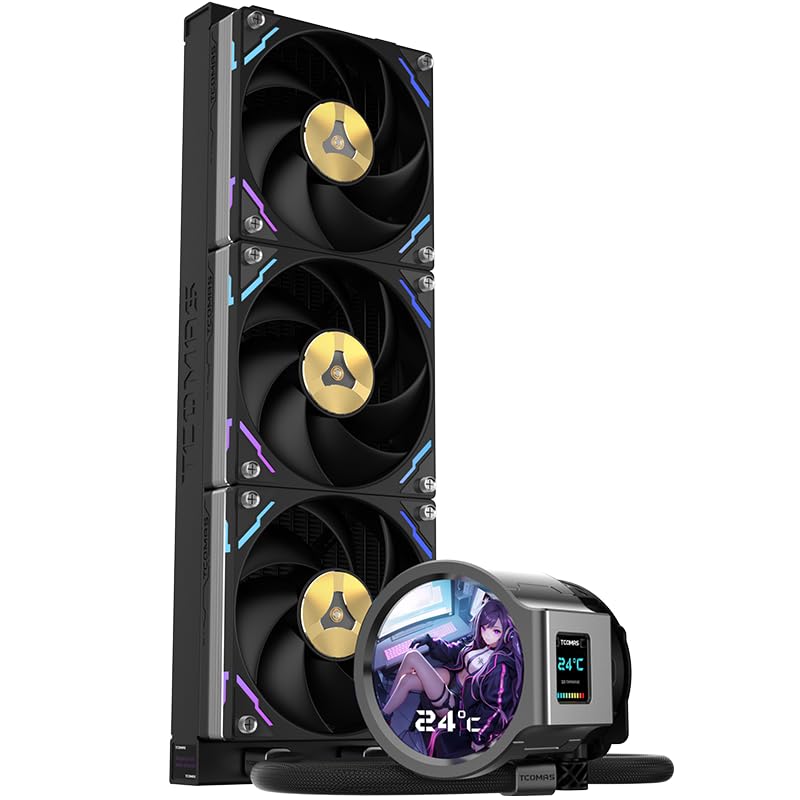 LX800PRO Liquid CPU Cooler  360mm Radiator, Magnetic Connection, LCD Display, High-Performance ARGB PWM Fans for Intel LGA1851/1700 and AMD AM5/AM4