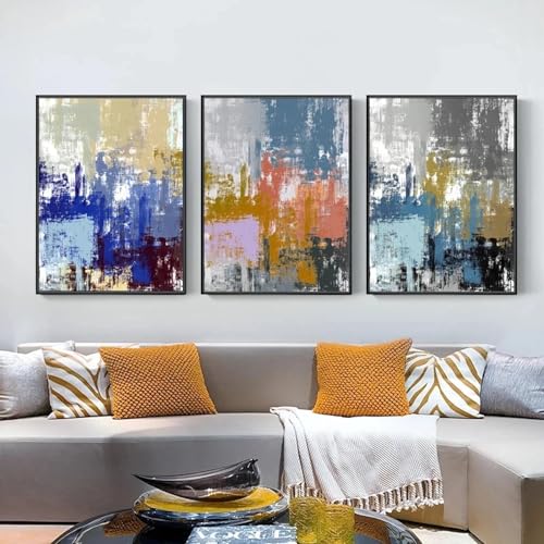 Peinture sur toile abstraite aux finitions texturées premium