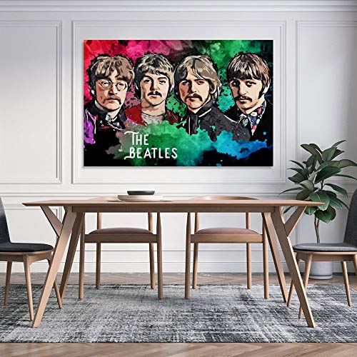 WEILEI The Best Peinture à l’huile Portrait des Beatles Poster décoratif sur toile Décoration murale Salon Chambre 20 x… - Les Beatles, Paul McCartney, John Lennon, RIngo Starr, George Harrison WEILEI The Best Peinture à l'huile Portrait des Beatles Poster décoratif sur toile Décoration murale Salon Chambre 20 x… – Image 5