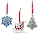 Lenox Sparkle and Scroll Holiday/Christmas Ornaments [Silver-Plated] (3 Color Gem)
