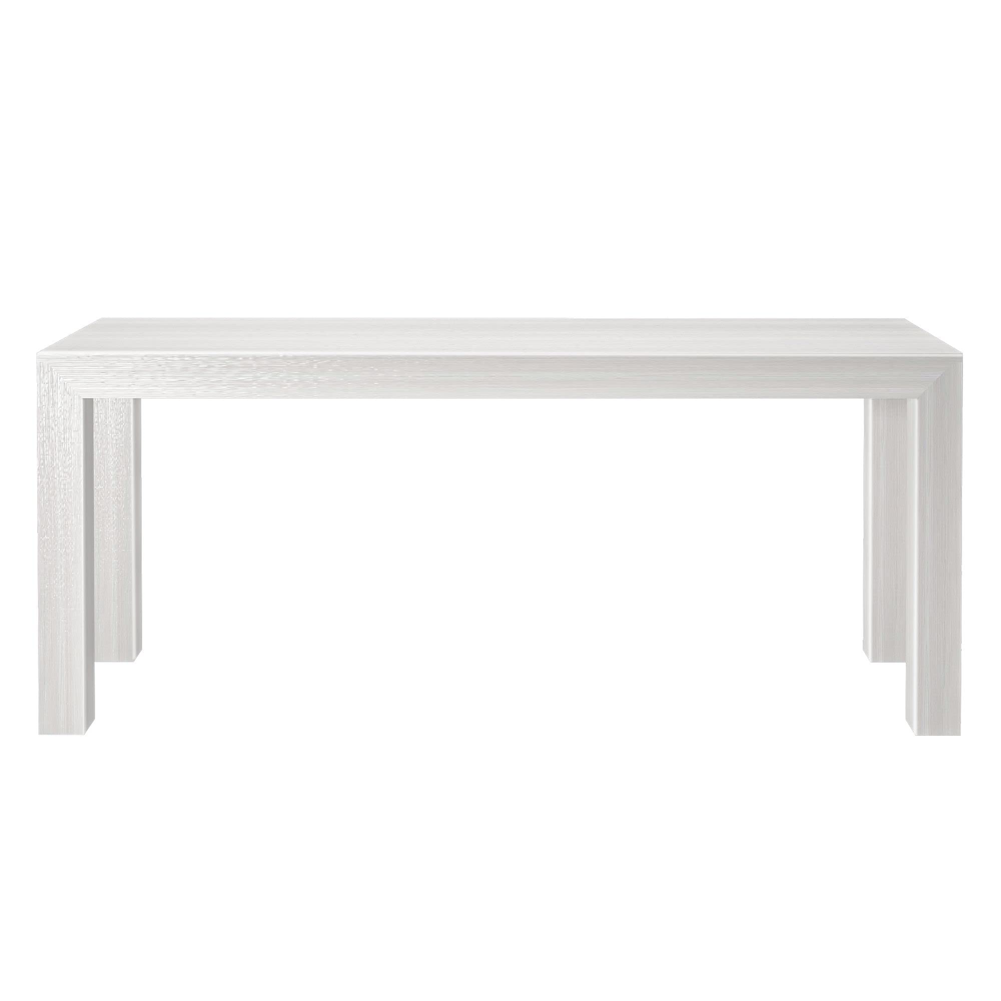 Plank+Beam Modern Dining Table, 72 Inch, White Wirebrush | Non-Toxic Finishes, Versatile Design, Easy Assembly, Quick Setup, Solid Wood
