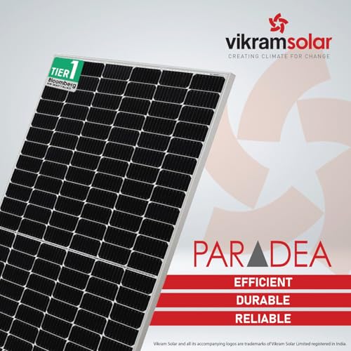 Image of Vikram Solar || Paradea High Efficiency Mono PERC PV Solar Module|| 540W-565WP|| M10 144 Half-Cut Cells|| 50V Voc|| 14.08A Isc|| 30 Years Performance Warranty|| Pack of 8~4.5KW