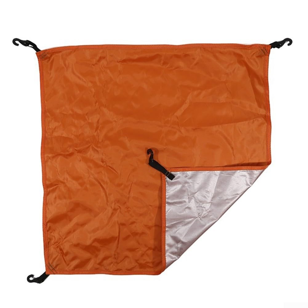 Camping Tent Fly Top Cover, All Weather Waterproof Rain Shield And Sunshade Tarp, Polyester Material For Hiking, Portable Design, Blue(Orange)