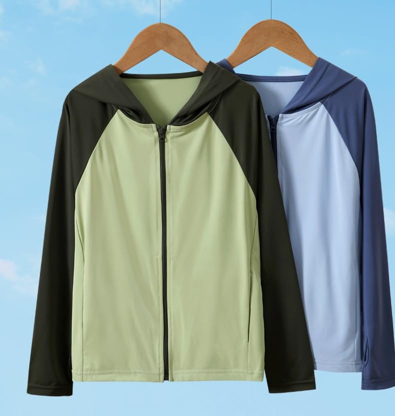Image of Toddler Sun UV Protection Cartoon Hoodie Kids Sunscreen Lightweight Jacket Outwear For Summer