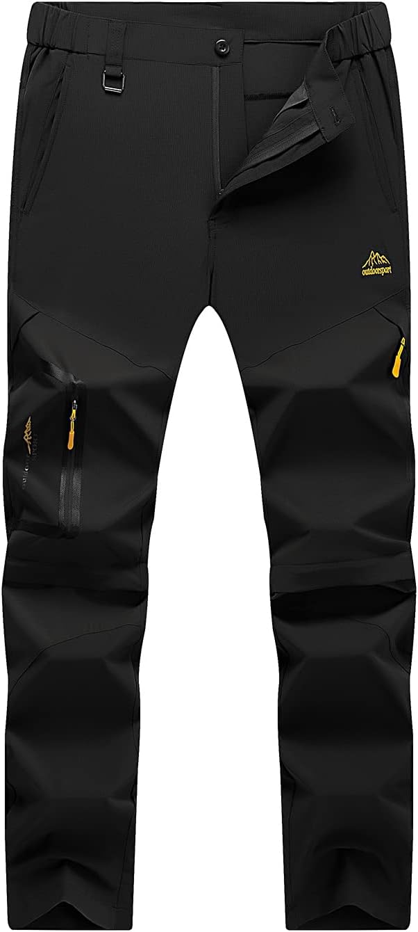 Mr.Stream Men’s Walking Windproof Breathable Camping Quick Drying Outdoor Convertible Hiking Pants
