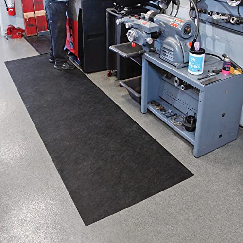 Image of PIG Grippy Floor Mat | Industrial Entrance Mat with Adhesive Backing | 4' x 100' Mat Runner | Black | GRP48200-BK