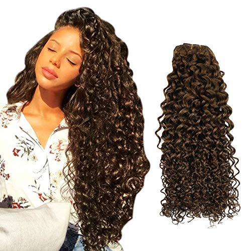 YoungSee Clip in Hair Extensions Human Hair 22 inch #4 Dark Brown Clip in Extensions Natural Wavy Hair Extensions Clip in Human Hair Brown Soft Smooth 100G 7Pcs