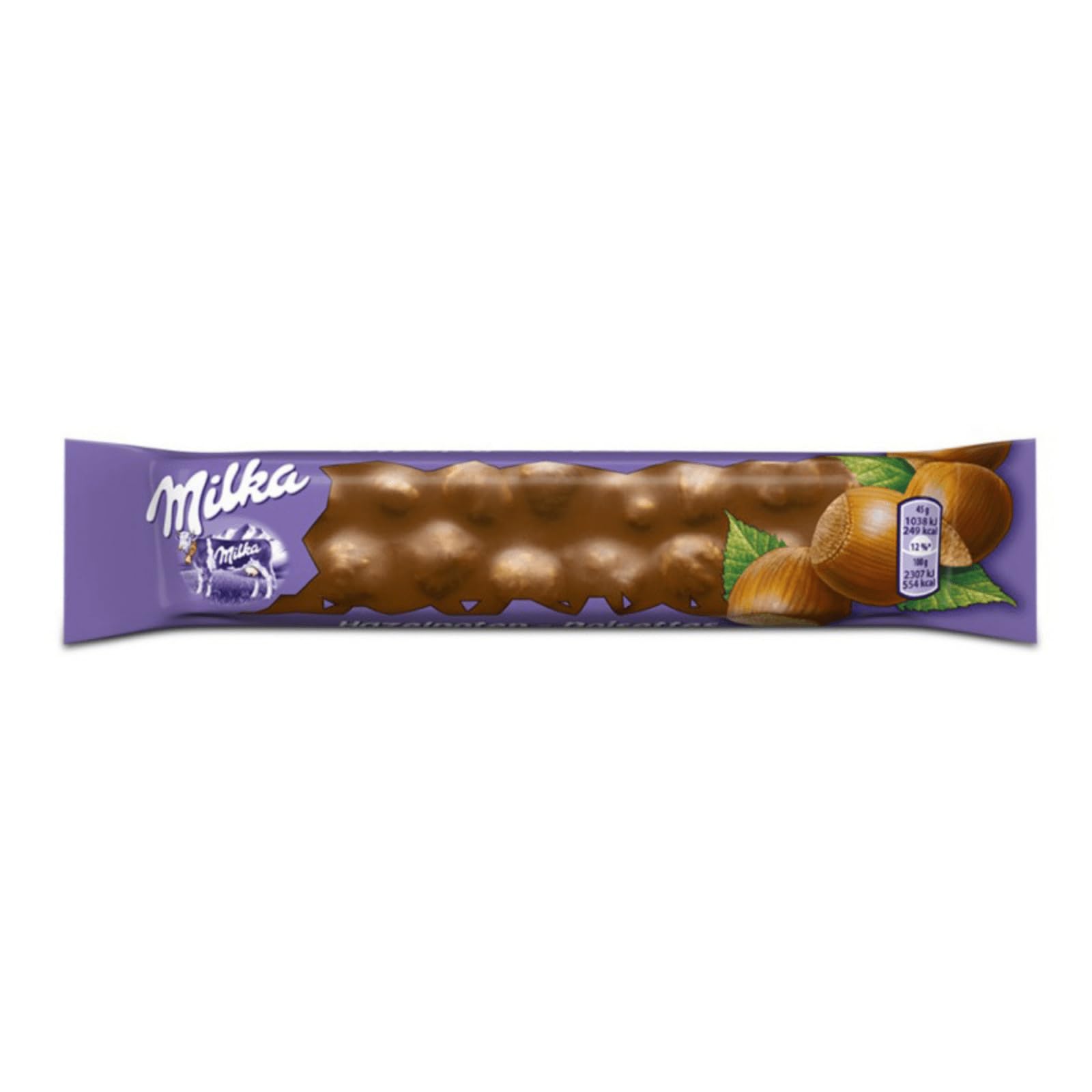 Milka – Barra de chocolate con leche y avellanas enteras – 30 x 45 g