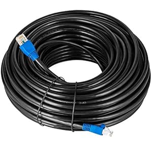 MutecPower CAT5E 30m Outdoor Ethernet Kabel Schwarz
