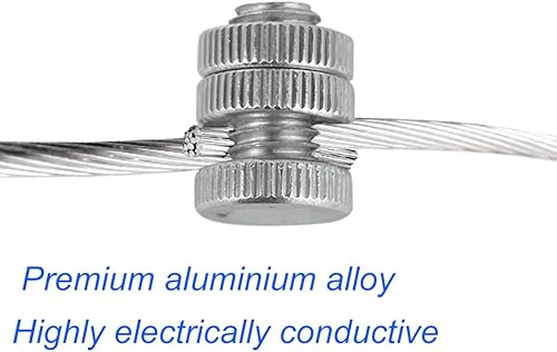 Miniatura 5 de Conectores de alambre de abrazadera de junta de perno dividido para valla eléctrica múltiple 20 piezas abrazadera de grifo de línea