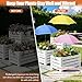 Tryly Plant Umbrellas for Outdoor Plants, Garden Umbrella Shade for Potted Plants and Garden Beds, Provide Shade to ‌Defend Plants From Blazing Sun (1Yellow 1Pink 1Blue)