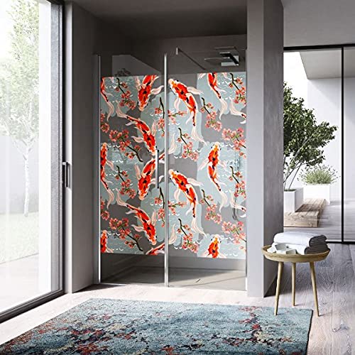 kina - RAV0015 Aufkleber Klebefolien für Fenster Transparente Kleberolle Messen 60x200 cm - Kratzfest Waschbar Fenster Duschkabine Dekoration