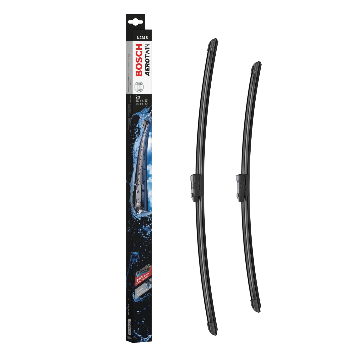 (5 pack) BOSCH Bosch Aerotwin Flat Blade Set 650/550mm [A224S]