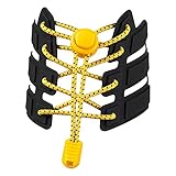 VICT POPU Elastic No Tie Shoelaces, One Size Fits All, for Kids and Adults, Elastic No Tie Lock Laces Yellow