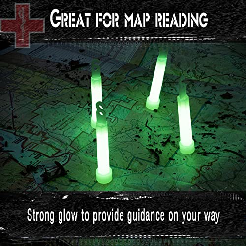 Hsgus Emergency 10 Ultra Bright Green Glow Sticks - Individual Packed With Lanyard - For Camping Survival - Glow Lights For Blackouts thumb #2