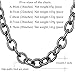U7 Black 12mm Chain Stainless Steel Solid Heavy Circle Chain Necklaces Rolo Cable Chains 18 Inch Choker for Men