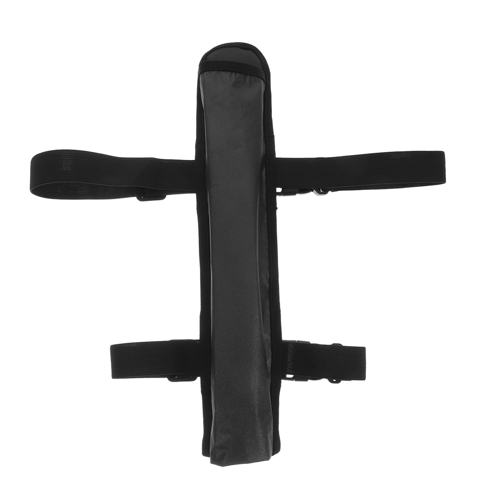 HAMPPLIES Black Fabric Martial Arts Fan Holder with Leg Strap Portable