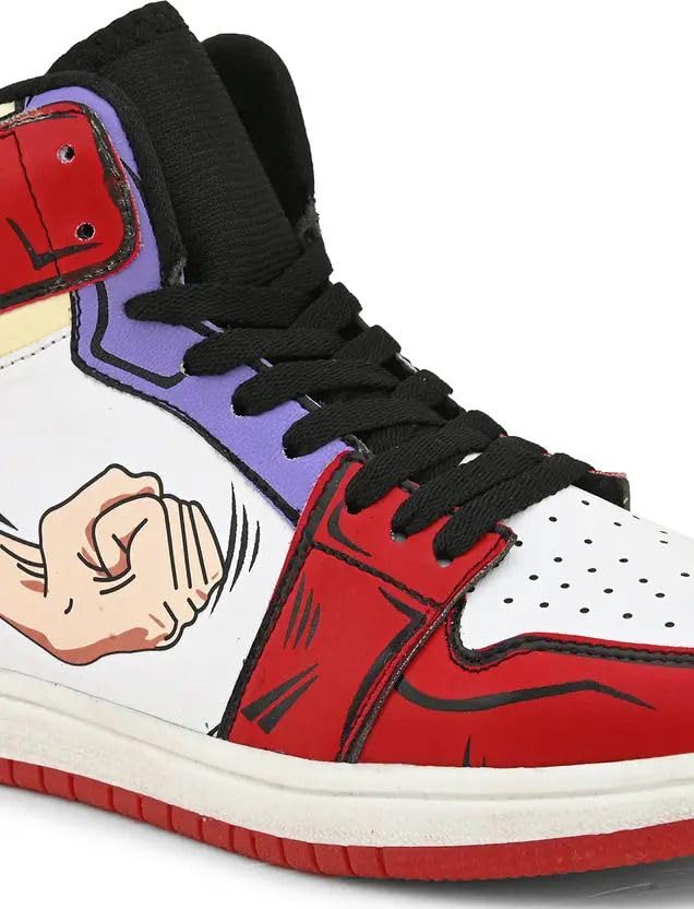 Generic High Top Shoes Sneakers Men Red 9 - Image 4
