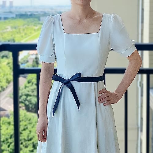 SYAYA Womens Bow Tie, Ribbon Self Tie For Women - Long Necktie for Office T-shir Uniform or Girls Cosplay & Graduation W-B-T12