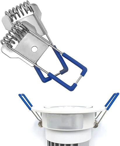 Miniatura 5 de 10 unids downlight panel lámpara resorte clip 0.709x0.984 in diodo emisor de luz empotrado accesorios de iluminación para lámpara de techo