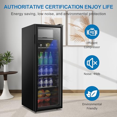 Axutl Beverage Fridge Glass Door With Freezer 4.5 Cu.Ft Small Beverage Refrigerator thumb #7