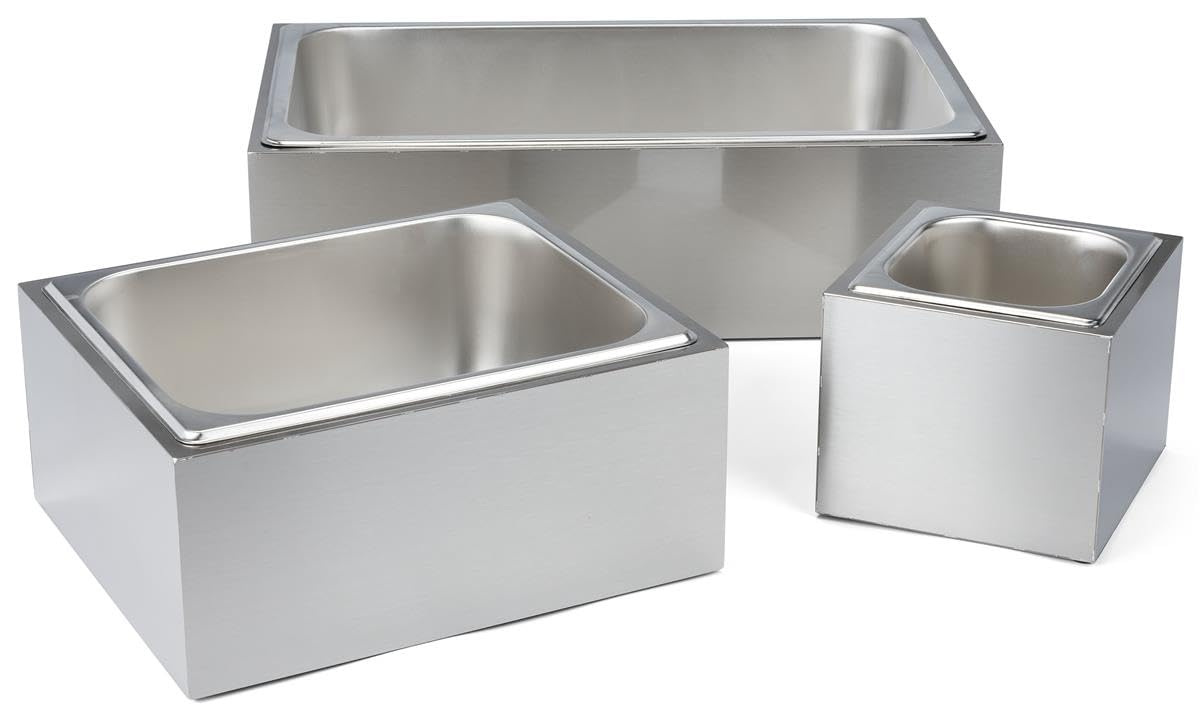 21"w x 6.5"h Ice Housing with Removable Tray - Brushed Stainless Steel