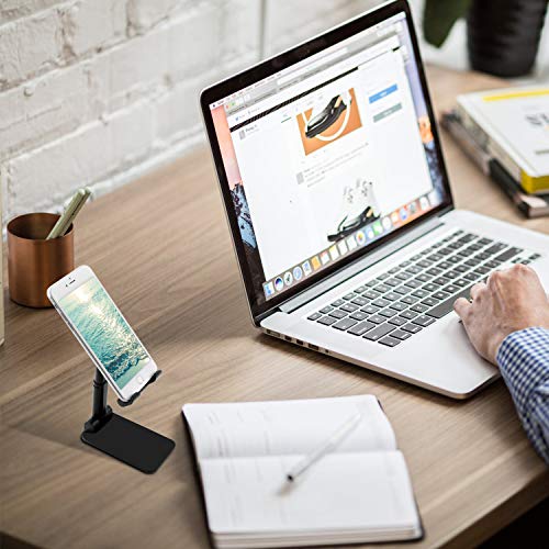 Elimoons 2Pack Cell Phone Stand For Desk, Portable Foldable Cell Phone Holder Adjustable Height And Angle Phone Holder Desktop Sturdy Stand Compatible With Smartphone/Switch/Iphone/Ipad/Tablet（4"-11"） #TOP6