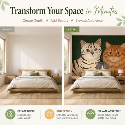 Papier peint panoramique photo murales chat 400x280cm crèche - 5