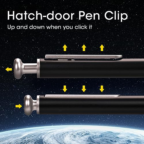 Image of WRITECH Gel Pens Fine Point: Premium Metal Barrel Retractable 0.7mm Black Ink Pen 2ct with 2 Refills No Smear & Bleed Quick Dry Smooth Writing Silent Click Luxury Up-Gel