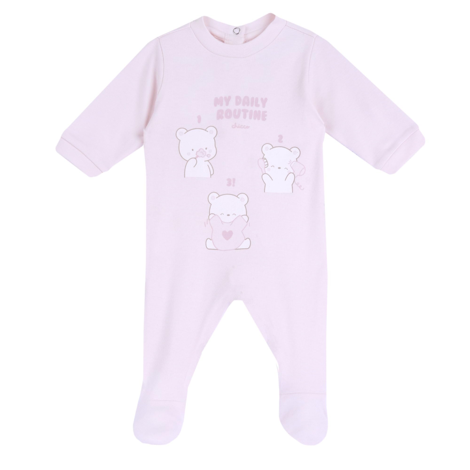 Chicco, Tutina Neonato/Neonata, con Comoda Apertura a Patello, in Caldo e Morbido Tessuto, Lavabile in Lavatrice, Abbigliamento Neonato/Neonata 0-24 Mesi, Idea Regalo Nascita, Designed in Italy