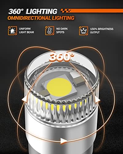 Image of SEALIGHT 194 LED Bulbs 6000K White, License Plate Light 1000% Brightness W5W 168 2825 Car Interior Light Bulb Replacement for Dome Light, Map Light, T10 Courtesy Light, Pack of 4