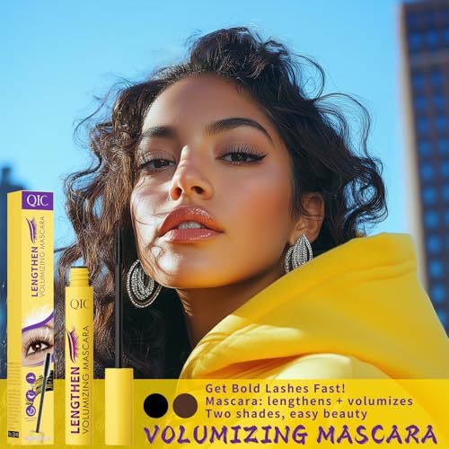 Marrón Máscara de Pestañas Waterproof, Rimel Pestañas Volumen y Largura, Mascara Pestañas Larga Duración, Alarga y Aumenta el Volumen de las Pestañas, Resistente al Agua y al Sudor (Marrón) - imagen 2