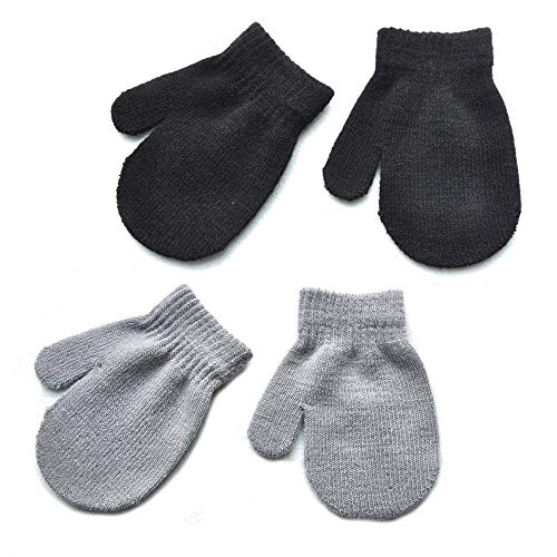 LAIMIO Toddler Magic Stretch Mittens Girls Soft Knit Mitten Baby Boys Winter Knitted Gloves