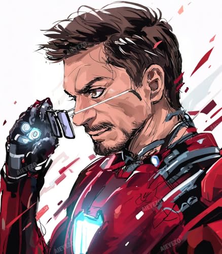 AIEYEZO Tony Stark Sunglasses Vintage Square Metal Frame Eyeglasses for Men Women - Iron Man and Edith Sun Glasses4
