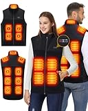 MBVOICO Fleece Heated Vest for Men Women - 13 Heat Zones Electric Warming Vest Unisex Heating Clothing