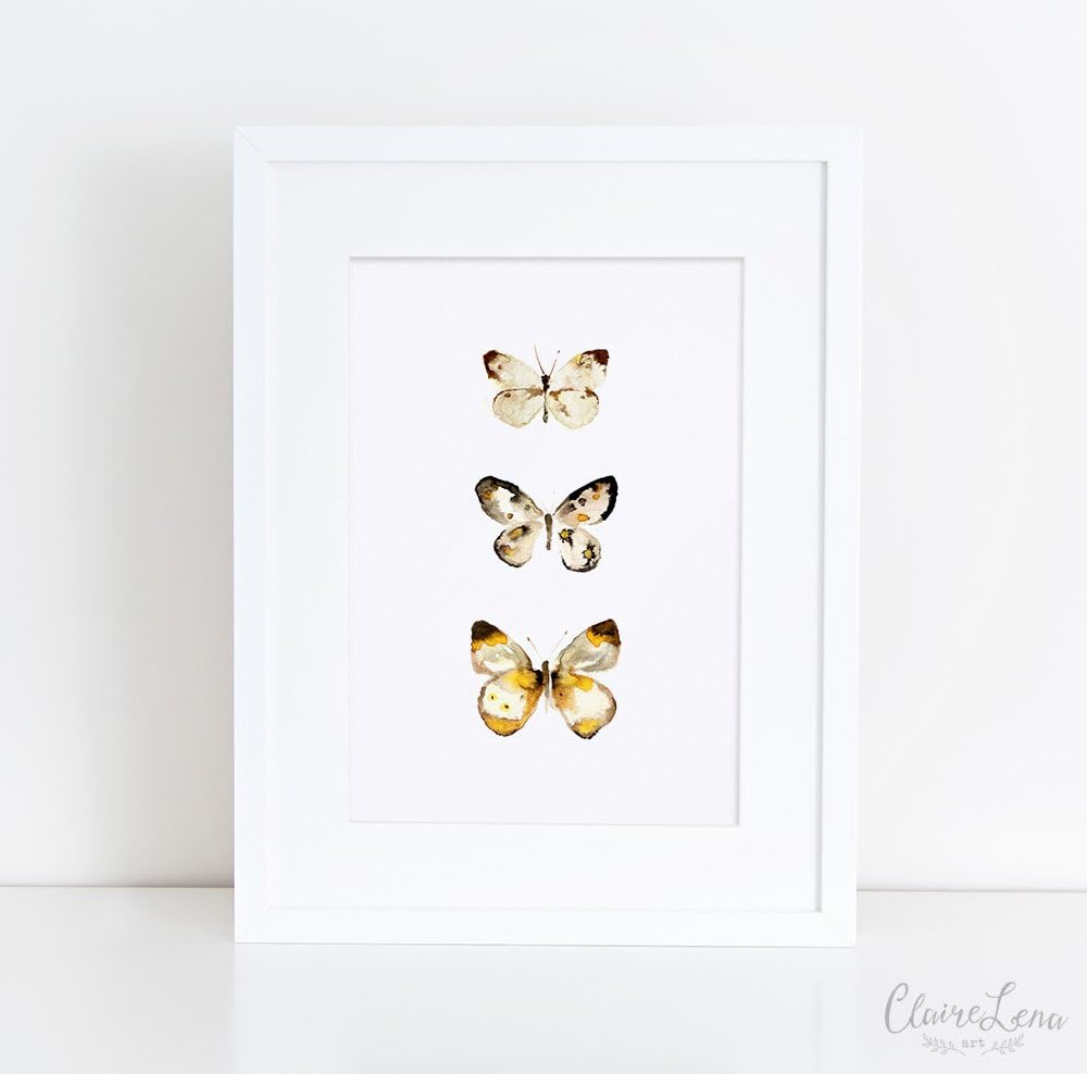 Hand Signed Limited Edition PRINT - Watercolor Butterfly Print from Original Painting - Variety of Sizes -