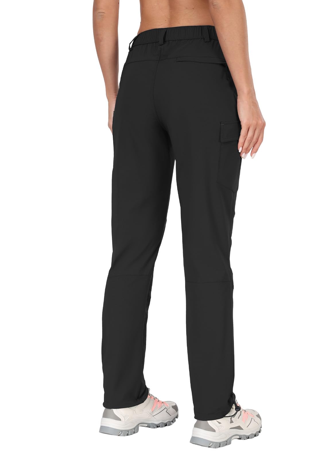 GymBrave Pantaloni Trekking Donna Cargo Capri 3/4 Estivi Leggeri Asciugatura Rapida con Tasche Zip Campeggio All'Aperto