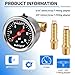 Boltigen Fuel Pressure Gauge, 0-15psi Fuel Pressure Gauge Kit, Glycerin Filled Fuel Pressure Regulator with Gauge for Car, 1/8'' NPT Inline Fuel Pressure Guage with 3/8'' 5/16'' Barb, Black