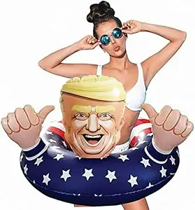 Inflatable Pool Float American USA Pool Ring for Summer Pool Parties