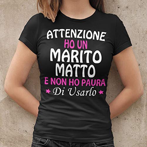 Vulfire Maglietta Donna Attenzione Ho Un Marito